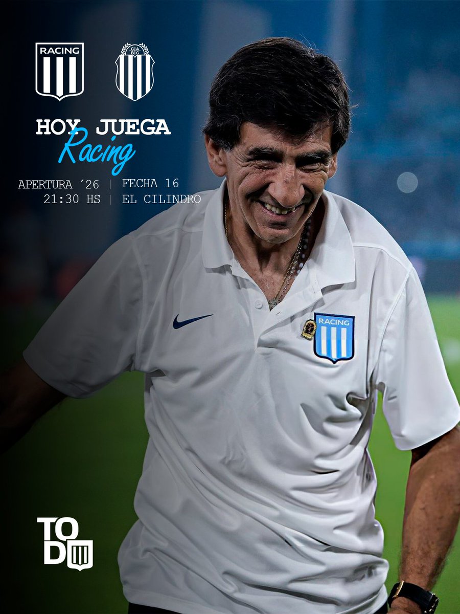 Todo_RacingOK's tweet photo. 💪🏻 ¡HOY HAY QUE GANAR RACING!

🆚 Barracas Central
🏆 Torneo Apertura (fecha 16)
⏰ 21:30
🏟️ Cilindro de Avellaneda
👨🏻‍⚖️Pablo Echavarría
📺 TNT Sports Premium, HBO MAX https://t.co/ohxmMRhvvu