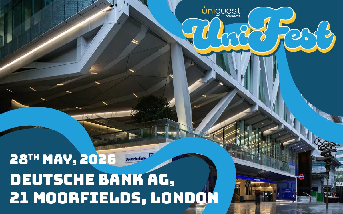 uniguest's tweet photo. 5 weeks to go! 💙💛

UniFest will return this May, hosted by our friends at Deutsche Bank and their immaculate space in London. 

Register now to secure your place 🔗

https://t.co/2z13FrpWUp

#Uniguest #LondonEvents #DeutscheBank #ProAV #AVEvents #DigitalEngagement https://t.co/w9GjOcUHr5