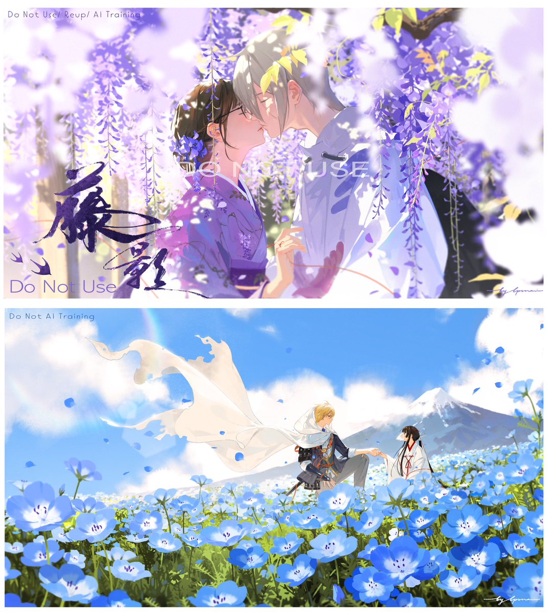 PhuongMAi128's tweet photo. 滿開 
I suddenly realized that these 2  flowers bloom at the same time, one is the purple wisteria hanging down toward the ground, and the other is the blue nemophila reaching up toward the sky ☁️ https://t.co/yEYR7EmI7U