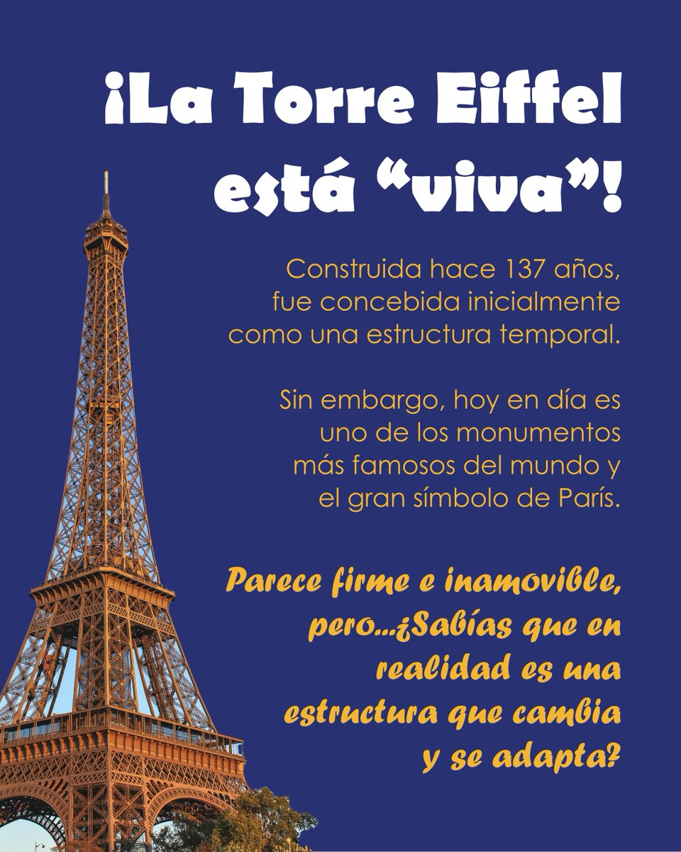 EnglishWorldC's tweet photo. La Torre Eiffel no es solo una torre 👀
Es una estructura que se adapta, cambia y evoluciona con el tiempo.

Y aprender un idioma… también.

👉 Desliza para descubrir más curiosidades
#EWC #Curiosidades #Idiomas https://t.co/IJ8CiKou1S