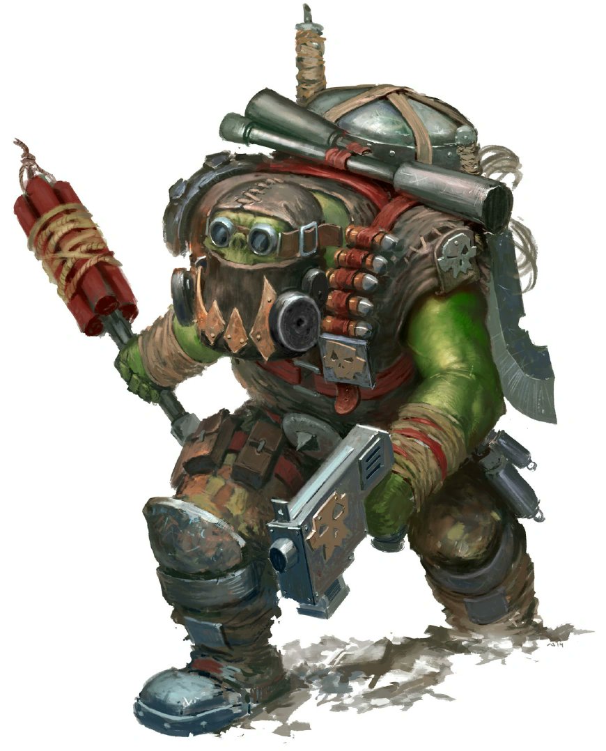 SpartanB3126's tweet image. Concept of Ork Kommandos is interesting. Many Orks view them as "un-Orky" but several Warboss finds they're useful. (Personally like the Nob model)

#WarhammerCommunity #warhammer40k #warhammer