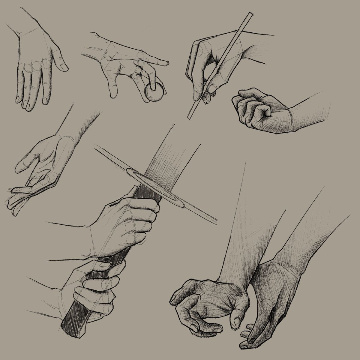 GarryTheHooman's tweet image. Hand studies that I did along the last couple of days!

#digital_art #clipstudiopaint #artstudy #sketch_daily #drawingpractice