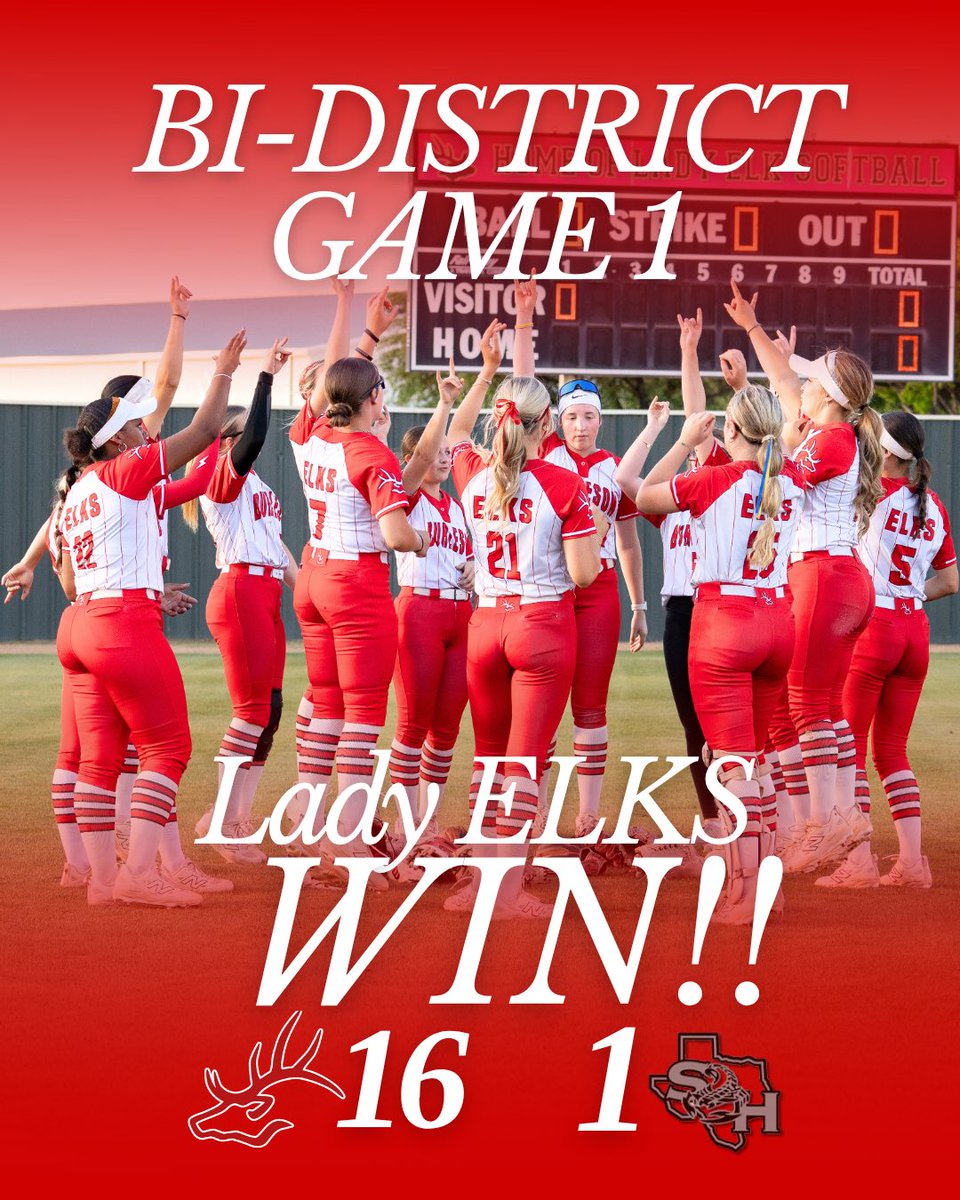 BhsElkSoftball's tweet photo. BIG NIGHT!

Team was rolling. 🔥
 16-1 win over South Hills powered by 20 hits 💥

This group just keeps raising the bar — now a program high 80 doubles and 354 hits… both the MOST in a single season in the Coach Owen era.

Bats hot. Lineup deep. Records falling. 🦌❤️ https://t.co/e6JRIvixaw