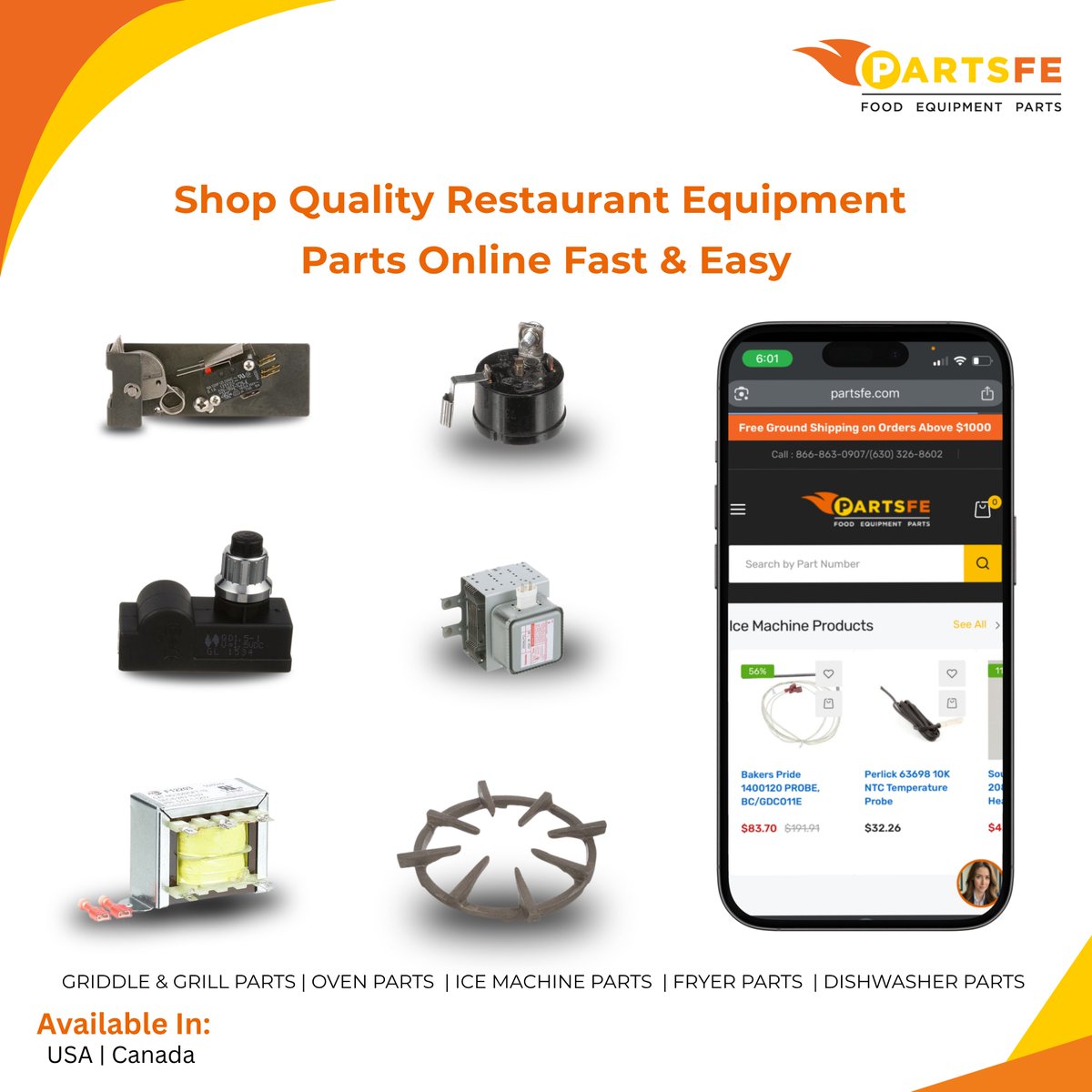 PartsFe's tweet image. PartsFe is your trusted source for quality replacement parts for ovens, fryers, refrigerators, dishwashers, ice machines, and ranges.

Visit us today: postly.click/PkI

#CommercialKitchenEquipmentPartsUSA #PartsFe #CommercialDishwasherParts #RefrigeratorParts