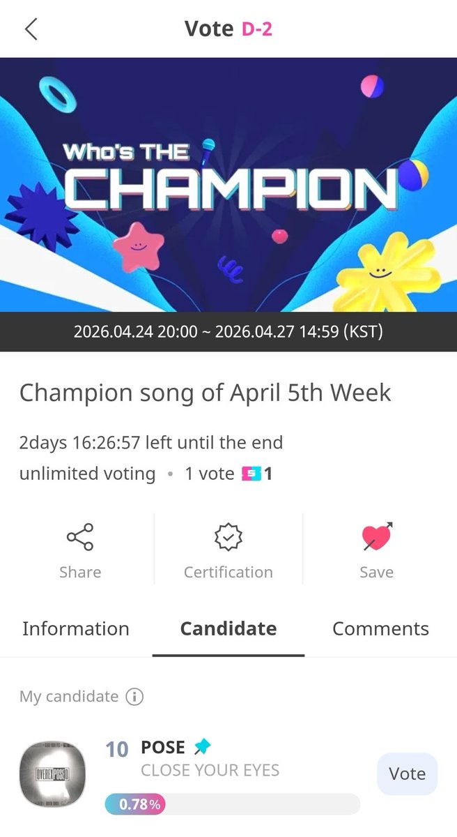 CLOSE YOUR EYES VOTING TEAM tweet media