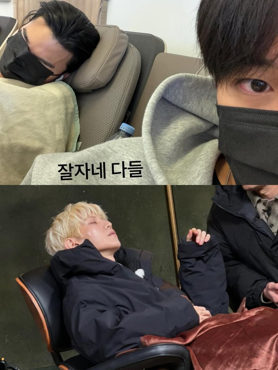 [📷 260424 INSTAGRAM JONGHO] 

Jongho a posté une photo sur Instagram avec San et Yeosang prise pendant le tournage du Wanteez.

🐻: "Bonne nuit à tous" 

#에이티즈 #ATEEZ #여상 #ヨサン #YEOSANG #종호 #JONGHO