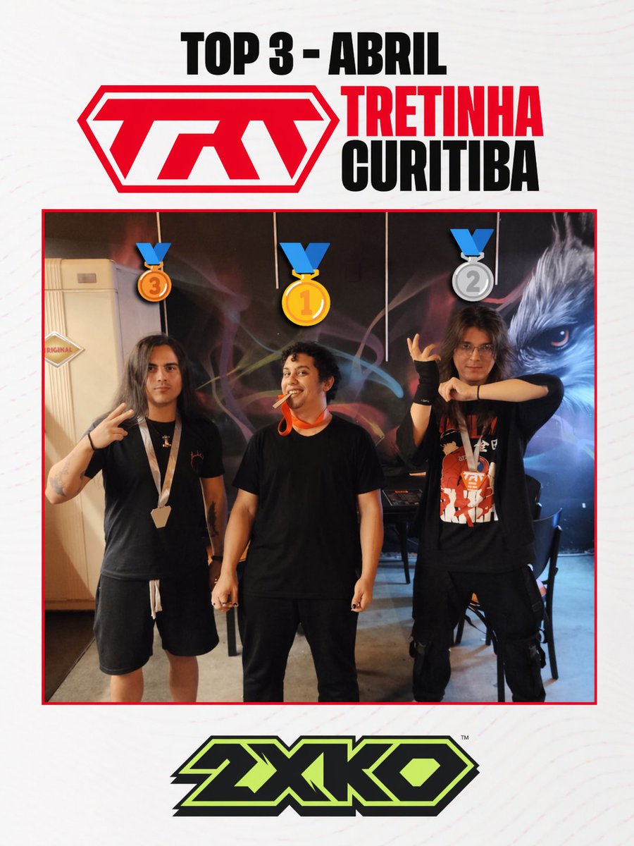TRTChamp's tweet image. Salve Amiguinhos!  Queremos deixar nosso muito obrigado a toda a comunidade que compareceu no Tretinha de Abril! Foi mais uma edição incrível, sempre é massa reunir nossa comunidade! Até o Tretinha de Maio ^^

 2XKO Top 3: 
🏆 Pk2
🥈 Chronologic
🥉 @HirakuRafael 

#fgc #trtchamp