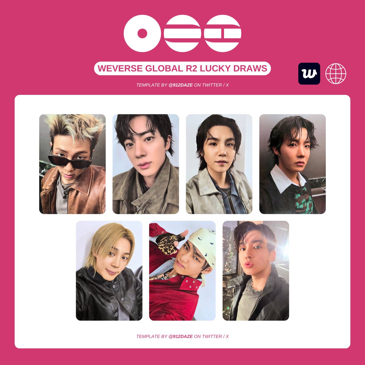 BTS Arirang Weverse Global Shop Round 2 LDs Lucky Draw Template