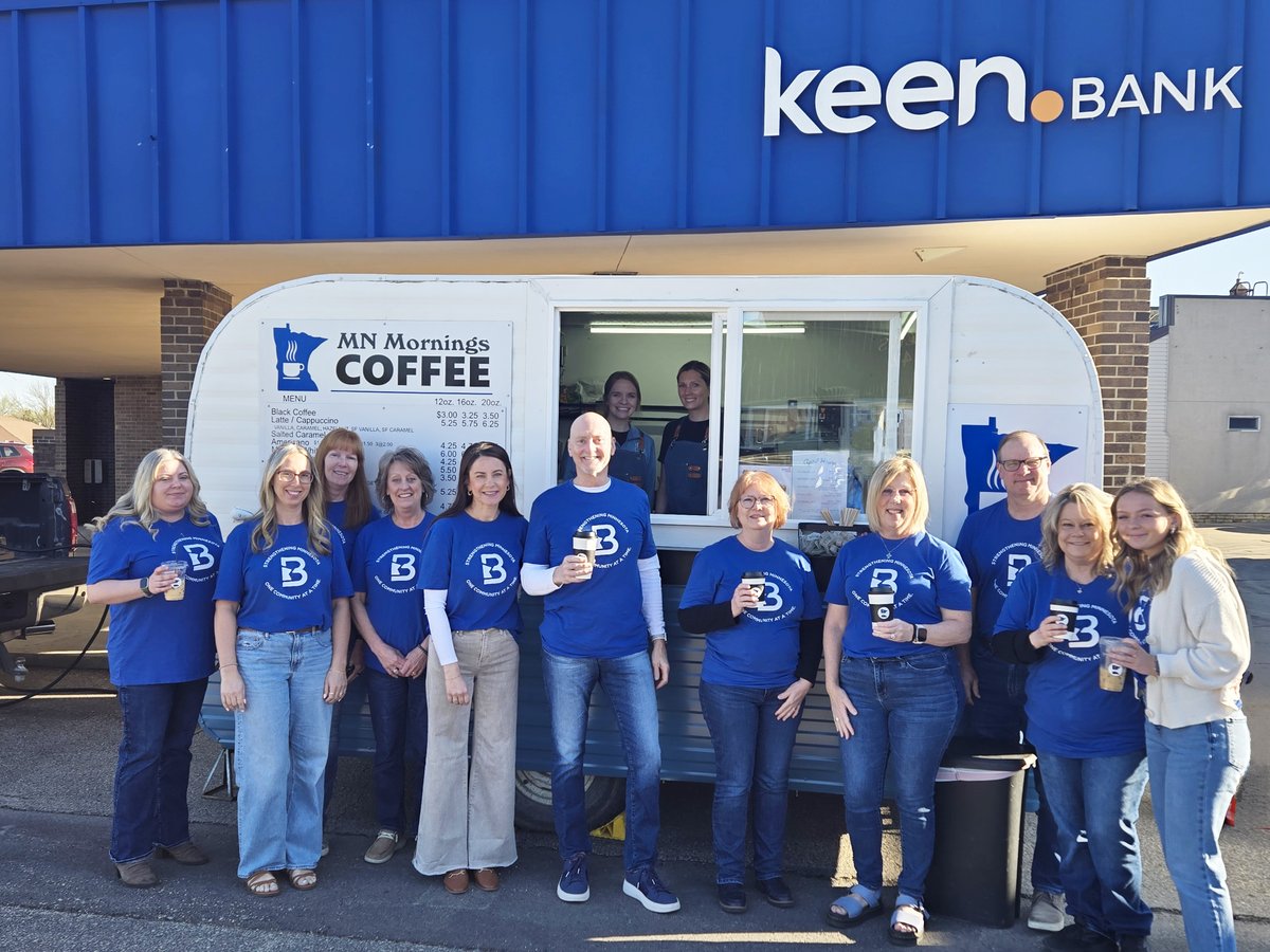 Come celebrate #CommunityBankingMonth and grab your morning #coffee from MN Mornings Coffee trailer. They are serving up delicious treats TODAY until noon at our Waseca location! Member FDIC #BankLocally <a href="/BankInMinnesota/">BankIn Minnesota</a>