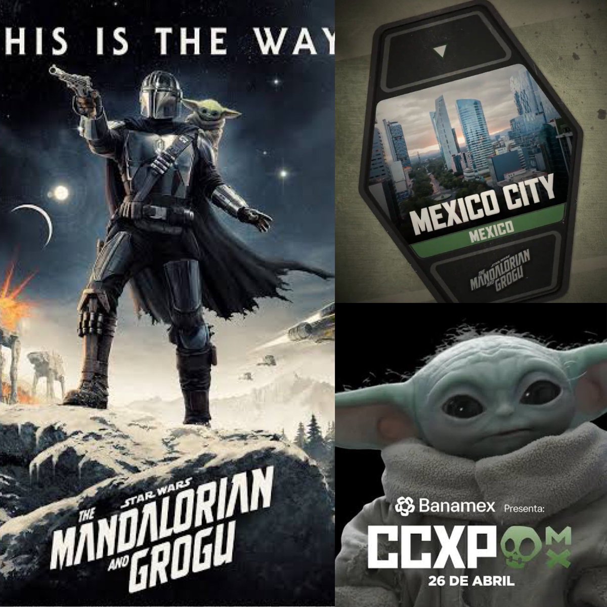 SombradeImperio's tweet photo. ¡VIENE A MÉXICO! 🇲🇽 
Mandalorian y Grogu ha confirmado su presencia en el marco de la CCXP en la Ciudad de México con un panel sorpresa este domingo 26 de abril masters, parece que se vienen muchas sorpresas. Y ahí estaremos presentes, nos vemos si andan por la #CCXP👌🤘 https://t.co/GAFtmgJCSq