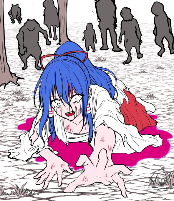 春例大祭お蔵入りイラスト(ラフ)① 理由:可哀想だから