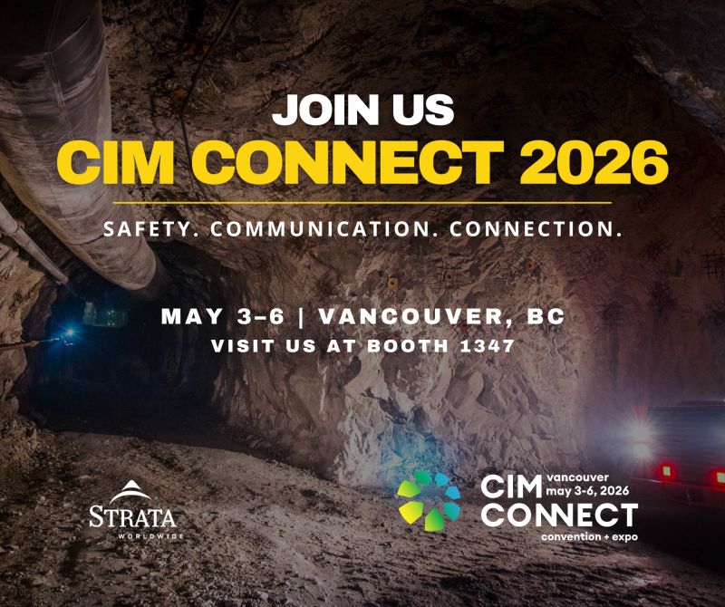 StrataWorldwide's tweet photo. We’re heading to CIM CONNECT 2026!

Join us May 3–6 in Vancouver, BC for technical insight, fresh ideas, and meaningful connections across mining.

From safety &amp; communication to data &amp; integration—we’re excited for what’s next.

Visit Strata at Booth 1347
#CIMCONNECT2026 https://t.co/VoZwn30GiK
