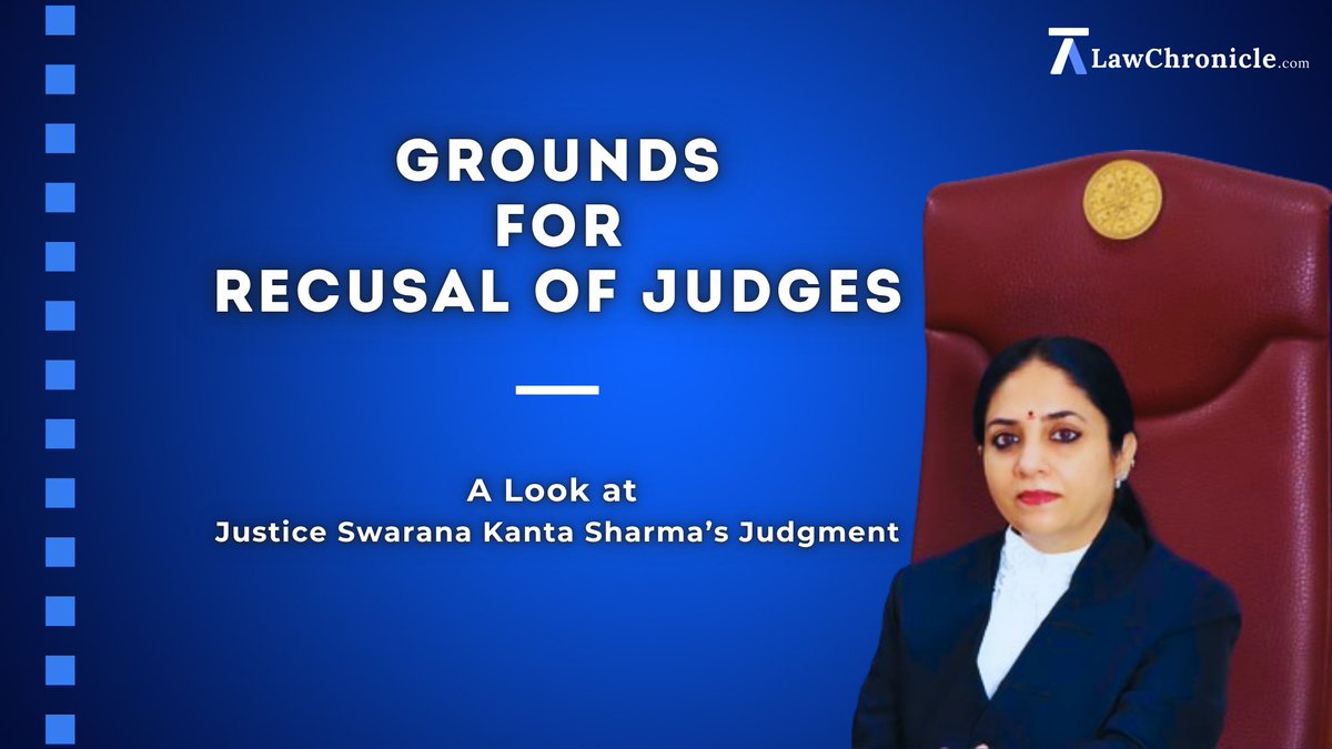 Law_Chronicle's tweet image. Grounds for Recusal of Judges: A Look at Justice Swarana Kanta Sharma Judgment
.
Written by @khurana_ridhi 
..
india.lawchronicle.com/article/ground…

#DelhiHighCourt #justiceswaranakantasharma #ArvindKejriwal #ManishSisodia #ExcisePolicyCase #LiquorPolicyCase #CentralBureauOfInvestigation #CBI
