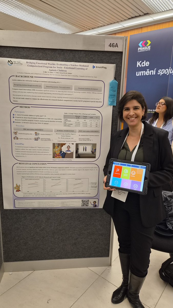 Prof_Ofer_Golan's tweet photo. Brilliant work by my and Prof Sigal Eden's doctoral student Ifat Bar on the integration of the Emotiplay intervention into autism special education classes. #insar 2026 https://t.co/QAtP8QGY6u