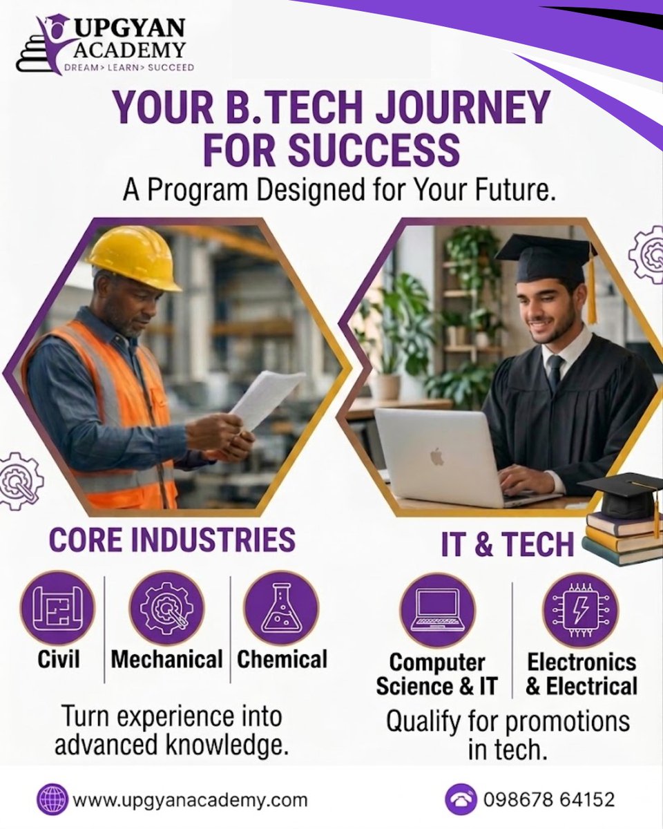 Upgyaan's tweet image. Boost your career with a BTech for Working Professional 🎓
Flexible learning + real growth opportunities!
📍 Jogeshwari West, Mumbai
📞 098678 64152
🌐 upgyanacademy.com

#BTechForWorkingProfessional #CareerUpgrade #Engineering #Mumbai #UpGyanAcademy