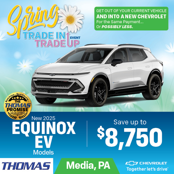 ThomasChev's tweet photo. Spring into savings 🌼🚗
Trade in your current ride and upgrade for the same payment… or possibly even less.
🔗 https://t.co/AOwkf53SHt
.
.
.
#SpringSales #TradeInTradeUp #CarDeals #AutoSavings #DriveNew #ChevyDeals https://t.co/99qHlqIC5m