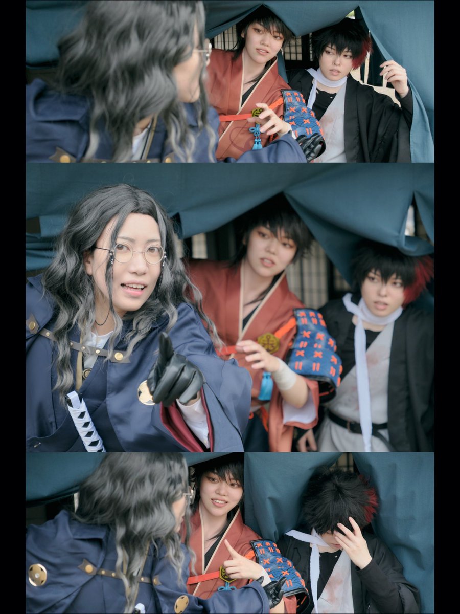 onsrn_reona's tweet photo. Cosplay 刀剣乱舞

刀剣博士は止められない

南海太郎朝尊 @oukaaa55 
陸奥守吉行 れおな
肥前忠広 @kkkr1014 
photo. @koizumi_y320 

#4月24日は特命調査文久土佐藩開幕記念日
#ワープステーション江戸
#麗yers
#reiyers
※特別な許可を得て撮影しております https://t.co/sYlSQNewoH