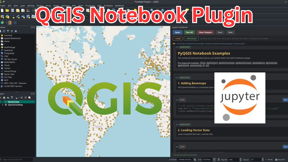 The QGIS Notebook plugin now supports QGIS 4.0! Rendering and running ...