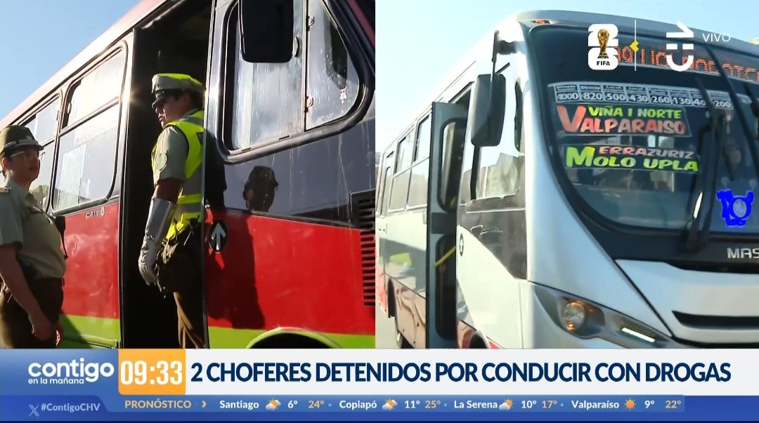 Pau_Bustos_F's tweet photo. ¿Detenidos por conducir con drogas? ¡Qué impacto! 
(dijo nadie en el Gran Valparaíso). 🙃

Un día normal en el transporte local, donde la seguridad parece ser opcional. Grave, pero lamentablemente, nada nuevo bajo el sol. 
#GranValparaíso #ContigoCHV https://t.co/faS2Np4jG8