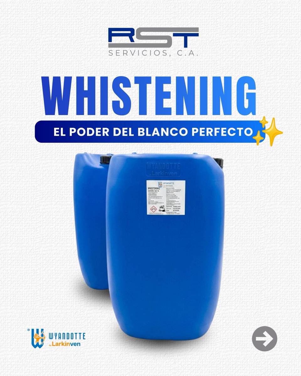 RSTSERVICIOS_CA's tweet photo. ¿Tus prendas blancas han perdido su brillo? 
 
Nuestro blanqueador líquido está formulado a base de hipoclorito de sodio de alta pureza, diseñado específicamente para eliminar esas manchas difíciles en ropa y lencería blanca✨. https://t.co/0I9KzLES29