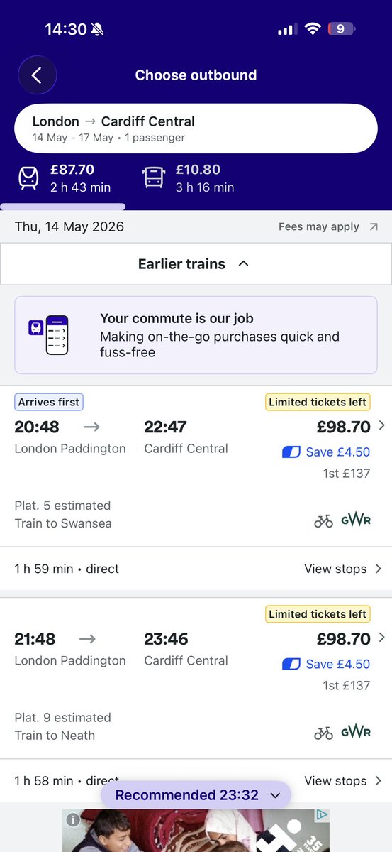 The UK is a joke 💀💀 £62 to fly to Italy but £98 to take a train to Wales 😭😭