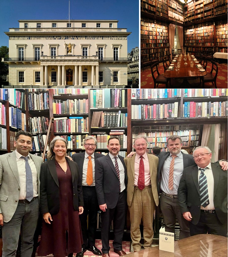 DomosPeter's tweet photo. Excellent meeting and annual dinner at the Athenaeum Club with the Fortius Shoulder and Elbow team recently. We restructured our regular clinical governance meetings, we discussed our future plans.
Great company, fantastic meal.
Many thanks to Andrew Wallace for organising it! https://t.co/kVwl74obF5