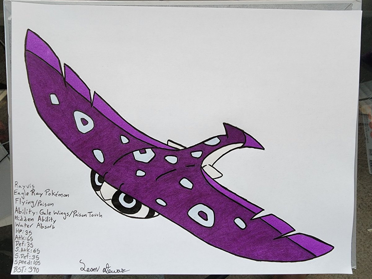 FalcoSean's tweet photo. For this week's #FakemonFriday, we are heading to the Aerozone Area near the oceans of Melzito to meet Rayvis and Zephyray, hope you like them.
#Pokemon #PokemonArt #Fakemon #FakemonArt #FlyingTypePokemon #PoisonTypePokemon https://t.co/sKWH5Mn4jI