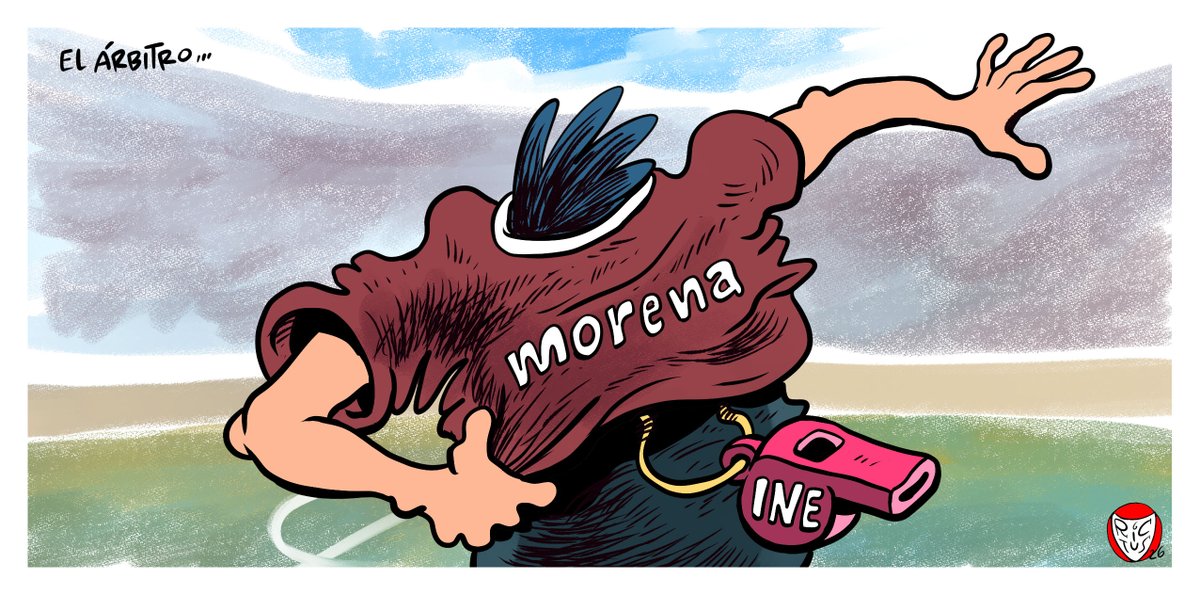 "El árbitro". Cartón publicado en <a href="/ElFinanciero_Mx/">El Financiero</a>