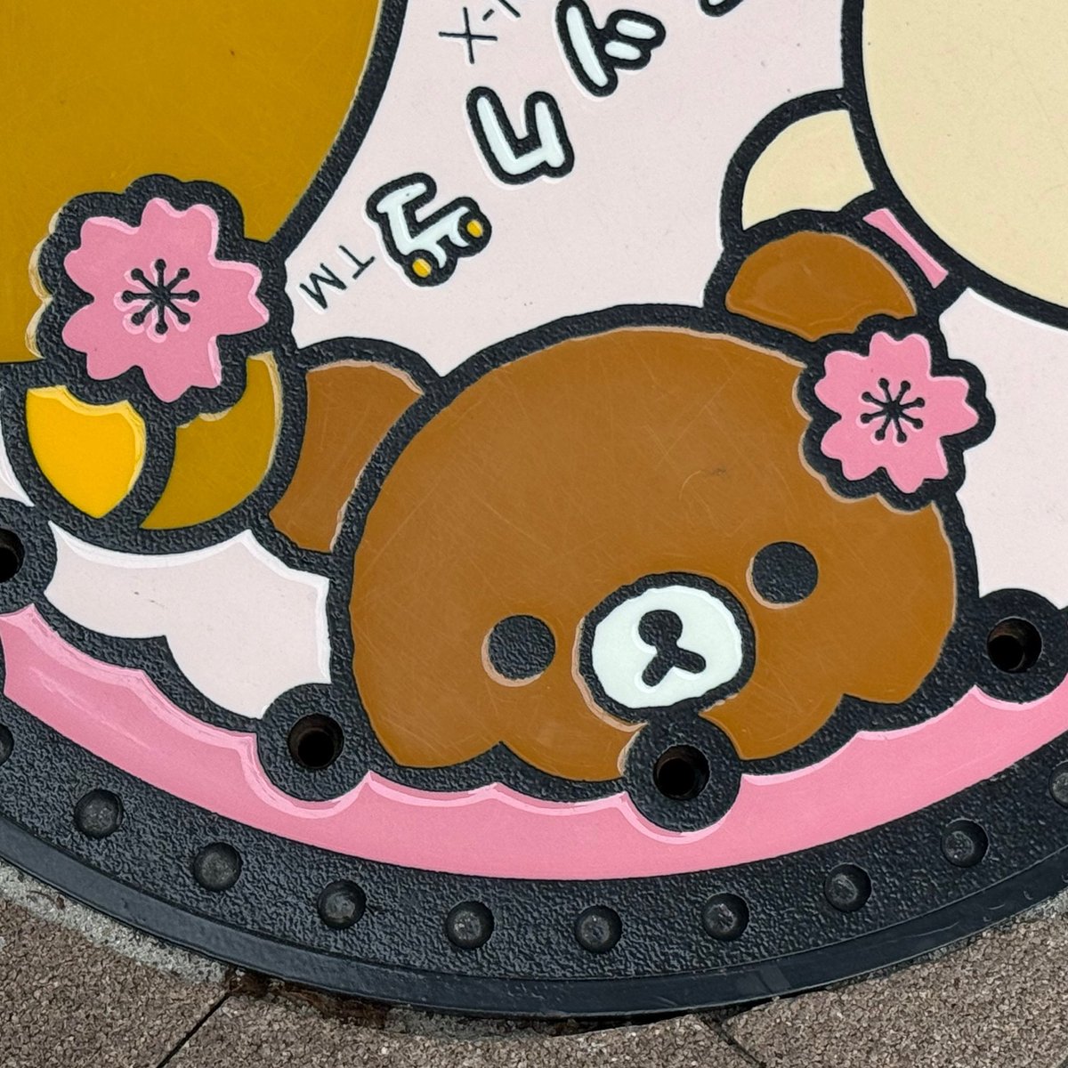 Le0B9's tweet photo. 先日、ウチのコグマちゃんを連れて千代田区の #リラックマ のマンホールスタンプラリーに行ってきました！！😊
スタンプラリーが完成した後に設置しているマンホールと写真を撮れて楽しいイベントでした✨✨ https://t.co/fsTAEjr3rQ