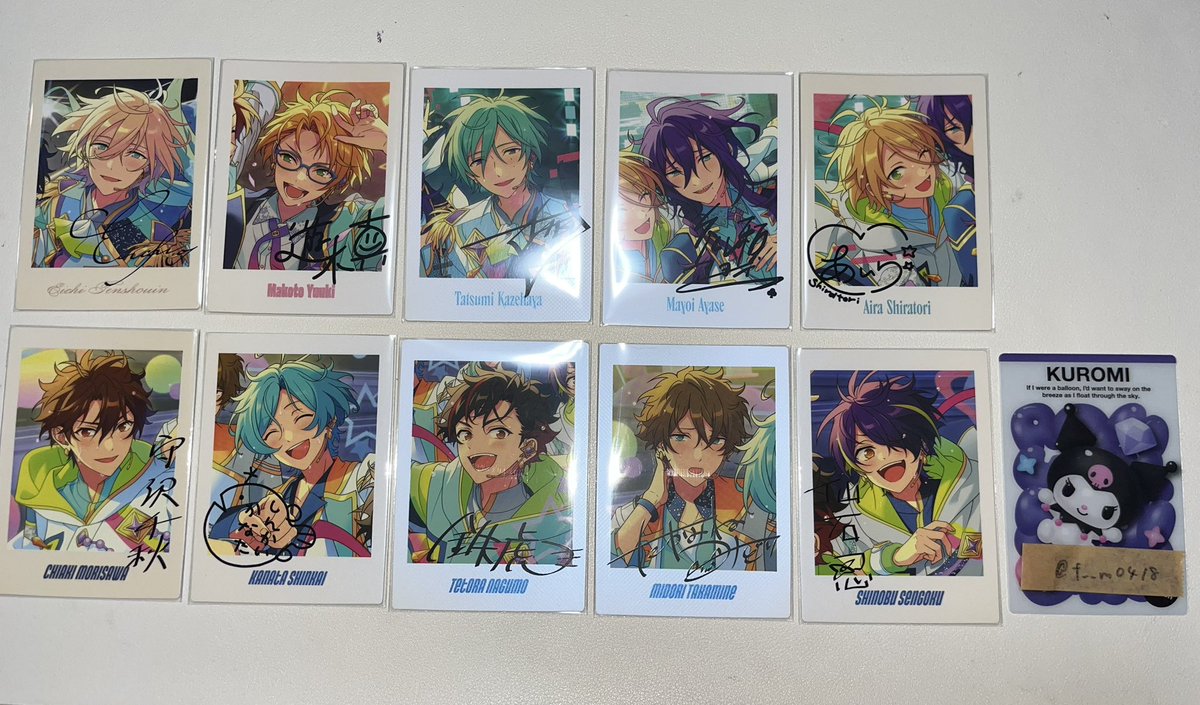 f__m418's tweet photo. 交換 買取 
あんスタ 10周年 ぱしゃっつ

譲→画像(枚数ALTにて)

求→凛月＞カンナ

☆郵送 PayPay

検索からもお声掛け下さい🙇🏻‍♀️ https://t.co/SeOmOExJKw