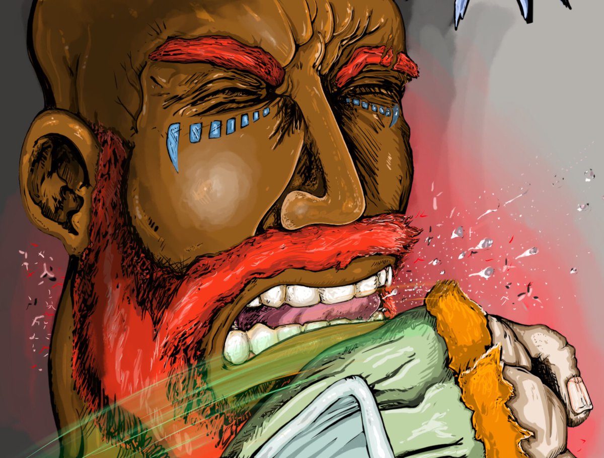 artk0typ's tweet image. Another shot to the jaw… in your brain what sound does this make? #fist #punch #beatdown #comicbook #houndofwor
