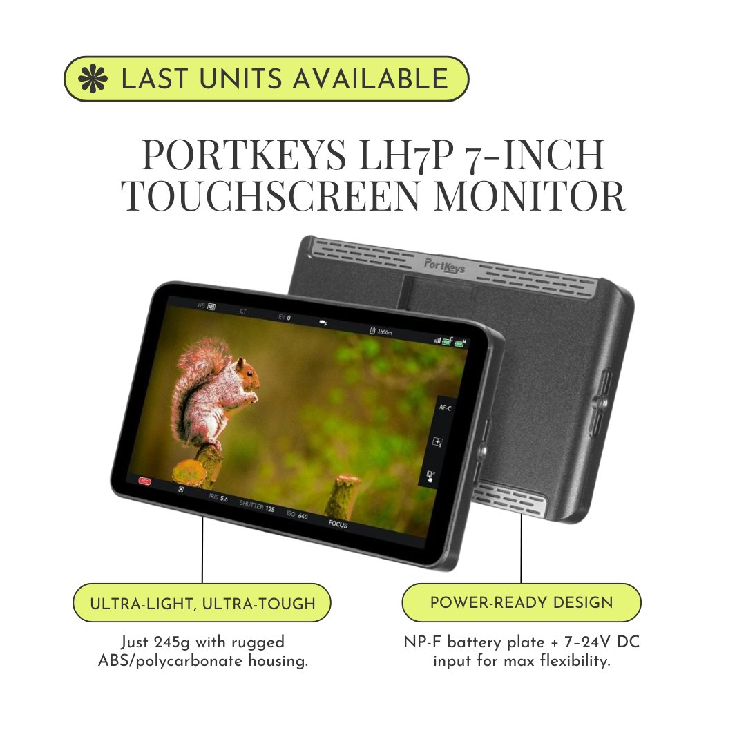 Digi_Broadcast's tweet photo. 🎬 Portkeys Monitor Deals – Almost Gone!

This is your last chance to grab professional Portkeys on-camera monitors before pricing goes back up.

Stock is now extremely limited and moving fast.

📺 Available (very few units left):
• Portkeys BM5IV 5.5-inch Wide Color Gamut On-camera Monitor
• Portkeys LH7P 7-inch Touchscreen Monitor

⚠️ Once these units are gone, they won’t be coming back at this price again.

Perfect for filmmakers and crews who need accurate monitoring, reliable performance, and pro-level control on set.

⏳ Act now before it’s too late. Limited stock remaining.

🔗 Grab yours here: https://t.co/aSq8vmhaRv

#Portkeys #OnCameraMonitor #FilmGearDeals #BroadcastGear #VideoProduction #DigiBroadcast #CameraMonitor
