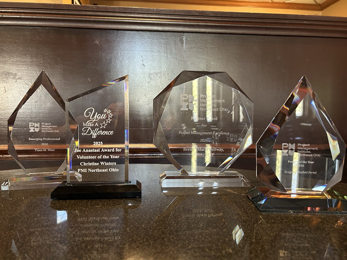 acventures's tweet photo. Great time at last night’s @NEOPMI Happy Hour!

The Chapter was proud to recognize honorees for Project , PM, Emerging Professional, and Chapter Volunteer of the Year. 

Thanks to everyone who joined us to celebrate and connect. https://t.co/K3Rg4lq4RZ