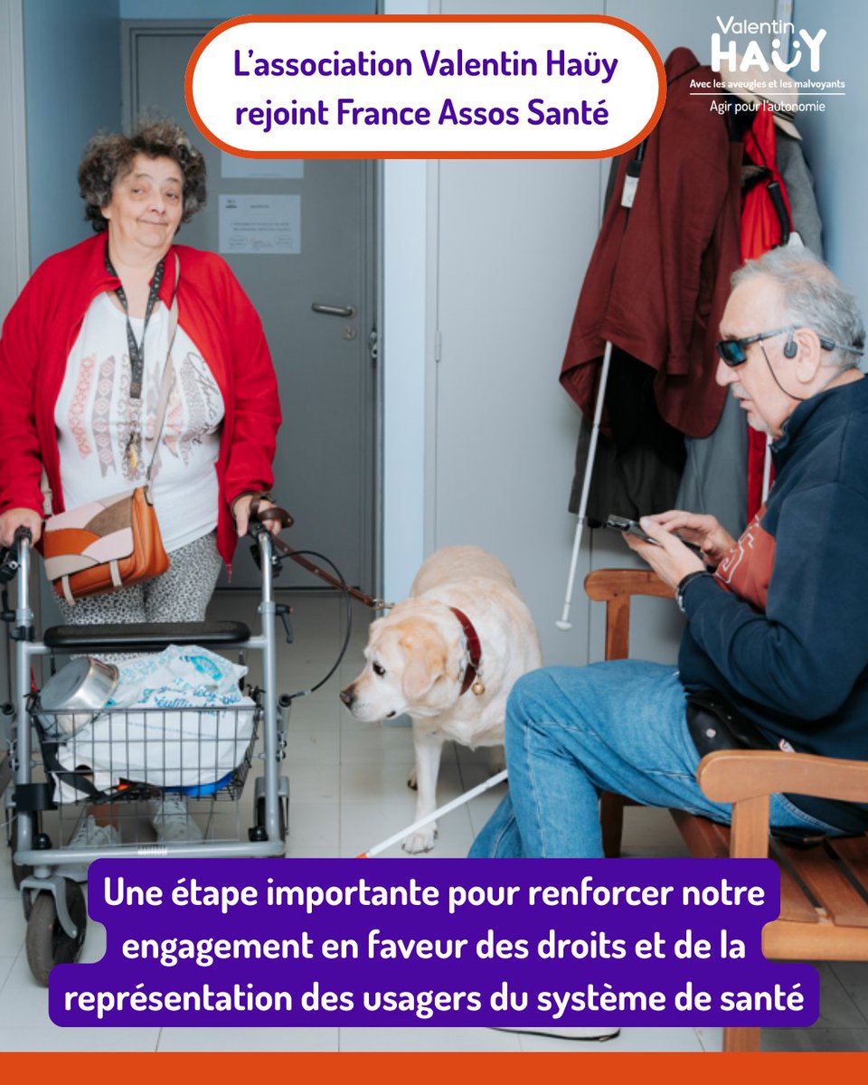ValentinHauy's tweet image. ✨ Une avancée collective pour mieux défendre les usagers de la santé. Nous avons le plaisir de vous annoncer que l’@association Valentin Haüy rejoint officiellement @France Assos Santé 🤝
#Santé #Engagement #Inclusion #Plaidoyer