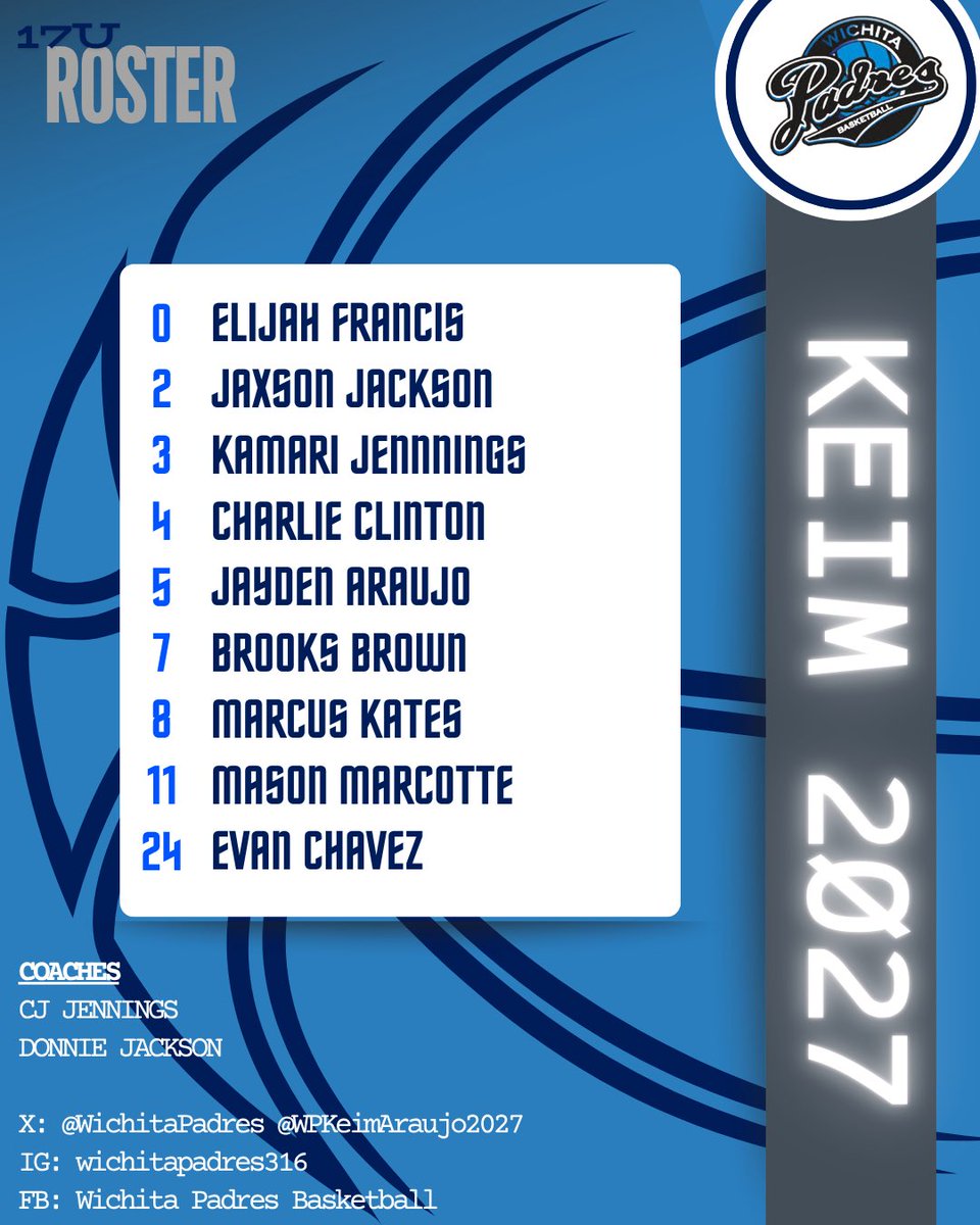 WPKeimAraujo27's tweet photo. Ready to get to work 💪🔥 Excited to develop, compete, and grow at the @recruitlook KC Showcase II 🏀📈 Let’s get it! 🚀
#TheWorkWillShow
#DontGetComfortable
@RecruitLook @RL_Hoops @RL_HoopsKS @PrepHoopsKS @CoachTreal2 @CollegiateHoops @MaverickBuckets @VC_Basketball https://t.co/QPERZSBOP0