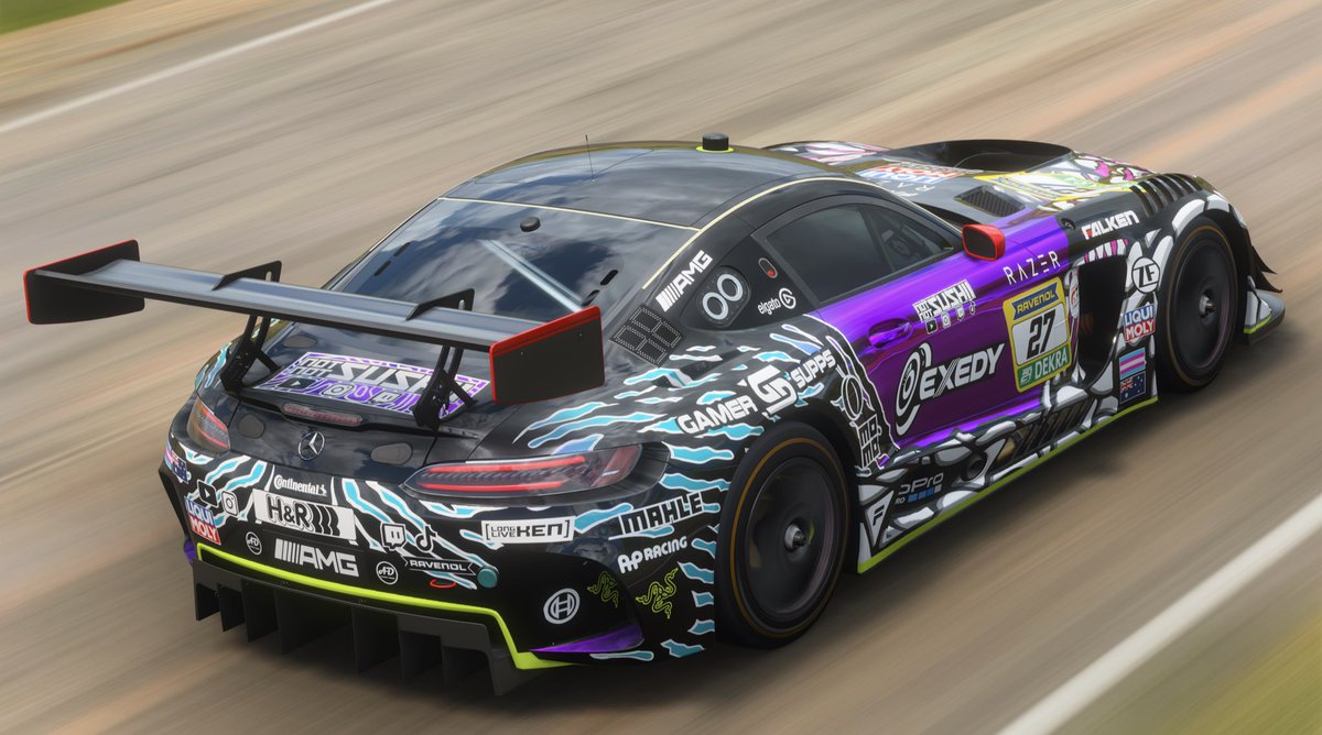 AD_LiveryDesign's tweet photo. New to the @NotNotSushii livery collection! This one was particularly tricky as we wanted to include a snake mouth (Mann filter reference) and blend it in with the usual torn pattern vibe. Available in @ForzaHorizon and @ForzaMotorsport 

GT: Andrew9565 
SC: 633 461 031 https://t.co/ghp4llP36N