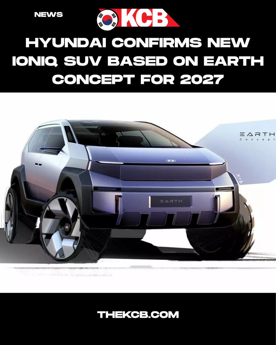 KoreanCarBlog's tweet image. @HyundaiWorldwide  confirmed a new #IONIQ suv based on the Earth Concept to be launched in China in the first half of 2027. Read more at thekoreancarblog.com/hyundai-confir…
