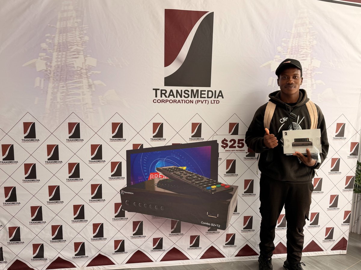 Herewith winners of <a href="/transmediazim/">Transmedia Corporation (PVT) LTD.</a> digital decoders at the #ZITF2026 in Bulawayo. The decoders give you access to 7 Zimbabwean TV channels such as <a href="/ZTNPrime/">ZTN</a> <a href="/3KtvZim/">3Ktv</a> <a href="/KeyonaTv/">KeYona TV</a> <a href="/ZBCNewsonline/">ZBC News</a> <a href="/nrtvzimbabwe/">NRTV</a> <a href="/JiveTVofficial/">jiveTVofficial</a> &amp; six radio stations including <a href="/ZiFMStereo/">ZiFM Stereo</a> <a href="/capitalkfm/">Capitalk100.4fm</a> .