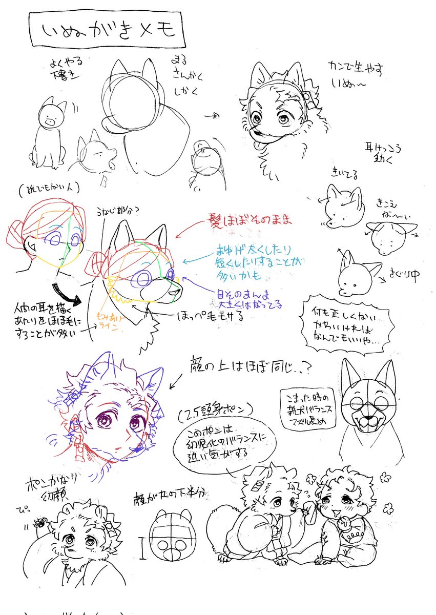 currants714's tweet photo. 下書き✎とペン入れ✑　※獣化
何か活きるものがあるかと思って比較用に残したのですが適当すぎてだめでした

下書きの文字はほんとうにガン無視してます
下絵ですら無視しているところがかなりありますね
そんなだから誤字するんですよ https://t.co/HvwfcaJuOw