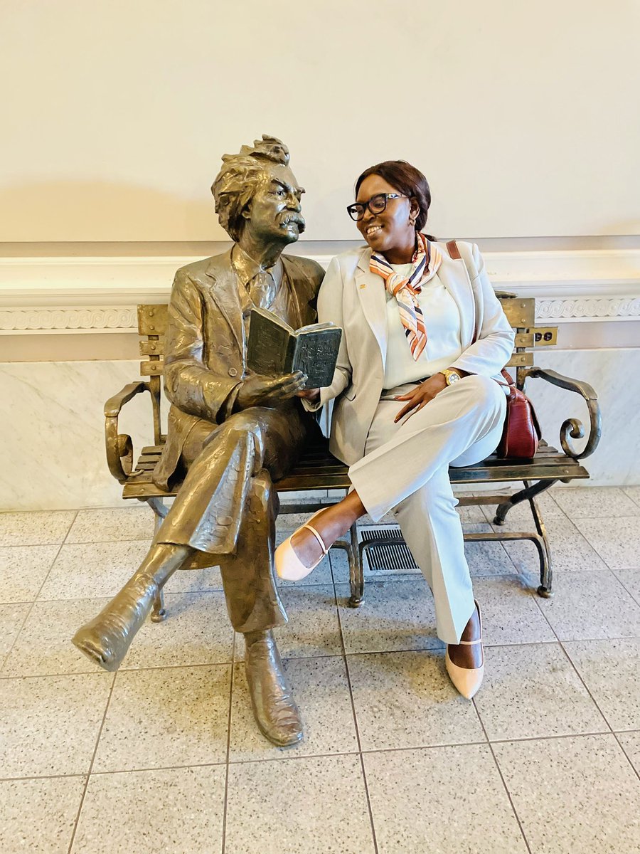 Walkowa's tweet photo. After a conversation with #MarkTwain and hugging the bear, I felt right at home.

We had the privilege of meeting with Prof. John Powell from UC Berkeley’s Centre for Othering and Belonging, where he shared his extensive peacebuilding efforts across Africa. Our discussion explored the Centre’s mission, which focuses on addressing systemic exclusion and promoting inclusive communities through research and policy advocacy.

Prof. Powell generously gifted us with two of his impactful books, “Belonging Without Othering” and “The Power of Bridging: How to Build a World Where We All Belong.”

Our meeting opened the door to potential collaborative research and partnerships in areas related to his expertise, setting the stage for future initiatives aimed at advancing peace and inclusion globally. #conflictresolution #UCBerkley #KenyaconsulateLA #othering belonging ForeginaffairsKe collectivetrauma