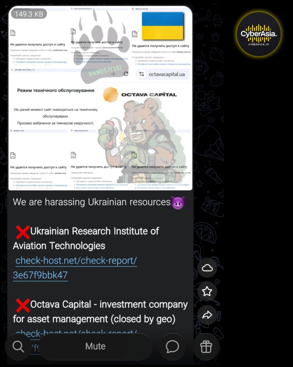 cyberasia_io's tweet image. 🚨 Ukraine Alert 🇺🇦

Pro-Russian hacktivist group NoName057(16) has launched a series of DDoS (Distributed Denial of Service) attacks targeting major Ukrainian entities.
 
#CyberWarfare #DDoS #Ukraine #CyberSecurity #NoName057