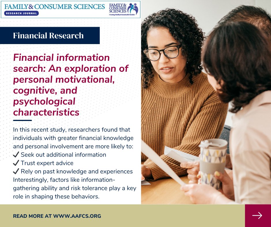 aafcs's tweet image. 💡 Financial Literacy Month Spotlight!
How do people really make financial decisions? 

🔗 Read more: bit.ly/4exCXJK
#FinancialLiteracyMonth #FCS #FinancialEducation #ResearchToPractice #ThinkFCS