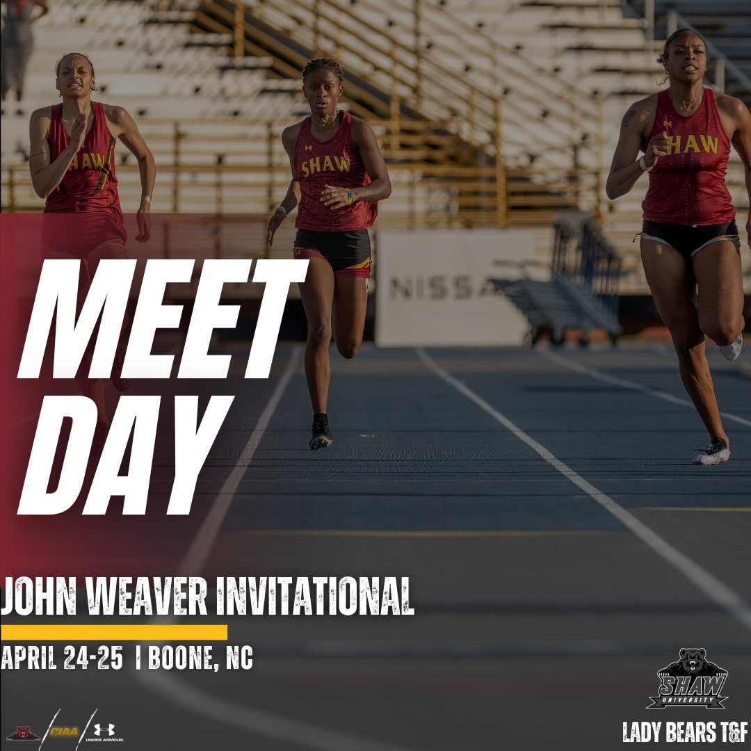 ShawBears's tweet image. T&amp;amp;F🐻| Shaw heads to Boone, NC this weekend to participate in the John Weaver Invitational. For more info, visit bit.ly/42wdoBu

#ShawU | #BearWithUs