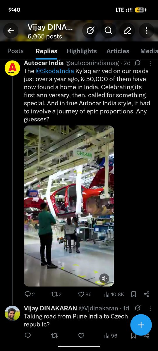 Vjdinakaran's tweet photo. @autocarindiamag @SkodaIndia All the best team 👍👍👍, i guessed it right. Cross country drive is always a dream. Have an exciting and interesting 18000 km drive🤝 @SkodaIndia being a happy owner of kushaq @autocarindiamag https://t.co/UFIte1BxmX