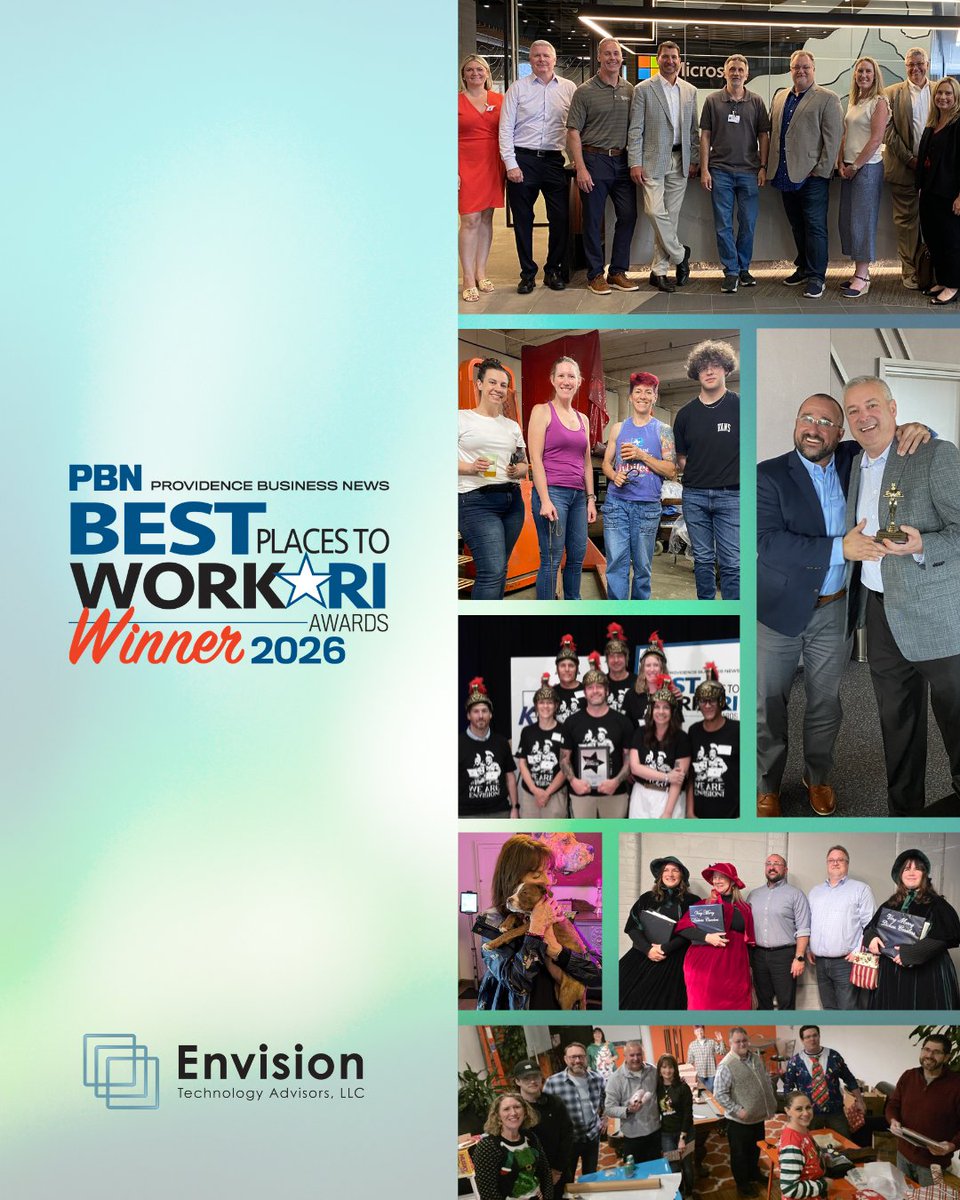 envisiontech's tweet photo. We're beyond excited to announce that we've been recognized as a Best Place to Work in Rhode Island for the 18th consecutive year! https://t.co/VhXQL0tm70