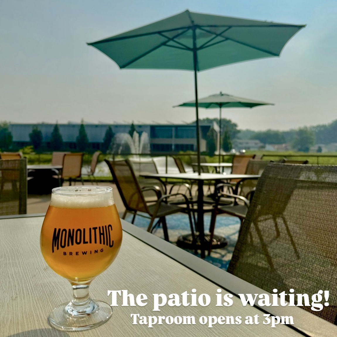 MonolithicB's tweet photo. The weekend is finally here, and we have amazing patio weather. Come down to unwind and relax with your friends, family, or furry friend!

The taproom and patio open at 3 p.m. https://t.co/mtcnVVvzOr