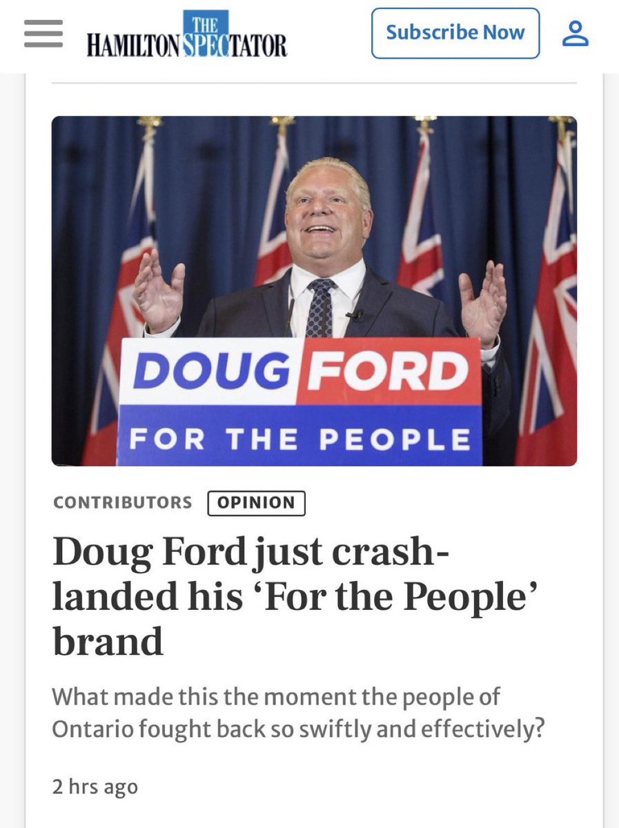 LauraBabcock's tweet image. “Ford has put our economy and democracy on a dangerous flight path. We must take to the streets on April 25 in the province-wide protests before he crashes more than just his brand.” 
My Op #Onpoli #FightFord 

thespec.com/opinion/contri… via @thespec