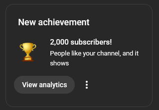 Toasterctrdge's tweet photo. I've achieved my goal! thank you to everyone whose supported my channel over the years! I really appreciate it! https://t.co/40CeB6VnHj