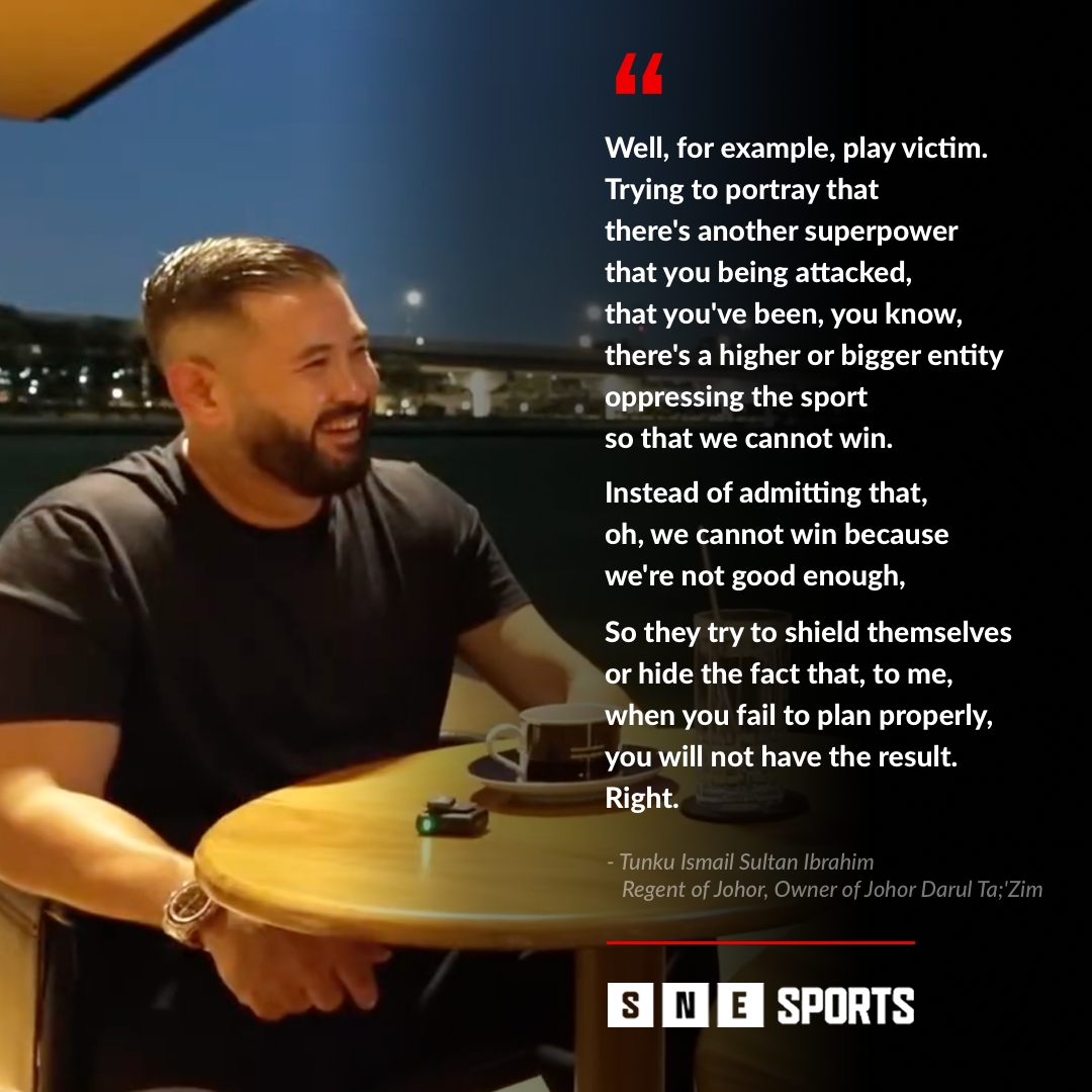 SNE_Sports's tweet image. 🗣️ Tunku Ismail Sultan Ibrahim, Regent of Johor, and owner of Johor Darul Ta'Zim says on SNEAKO’s stream that some clubs in the Liga Super Malaysia “play victim” instead of admitting JDT are better

#LigaSuper #JDT #TMJ
#SNESports
#LifeTelco