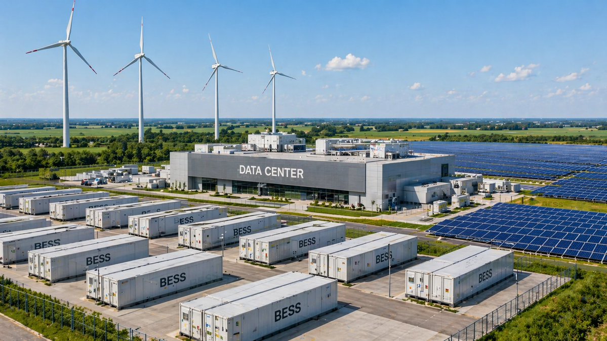 AleaSoft_EN's tweet image. ☀️ 🔋 🖥️ The interaction between #photovoltaics, #batteries and #DataCenters introduces new keys to understanding the balance of the #ElectricitySystem, price formation and the viability of investments

#RenewableEnergy #EnergyStorage #EnergyForecasting